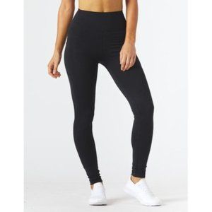 Glyder Women's Black Polyester/Spandex High Rise Taper Legging Size S 1289